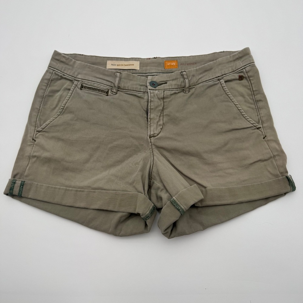 Pilcro the Letterpress Hyphen Khaki Rolled Cuff Shorts Green Size 29 Gorpcore